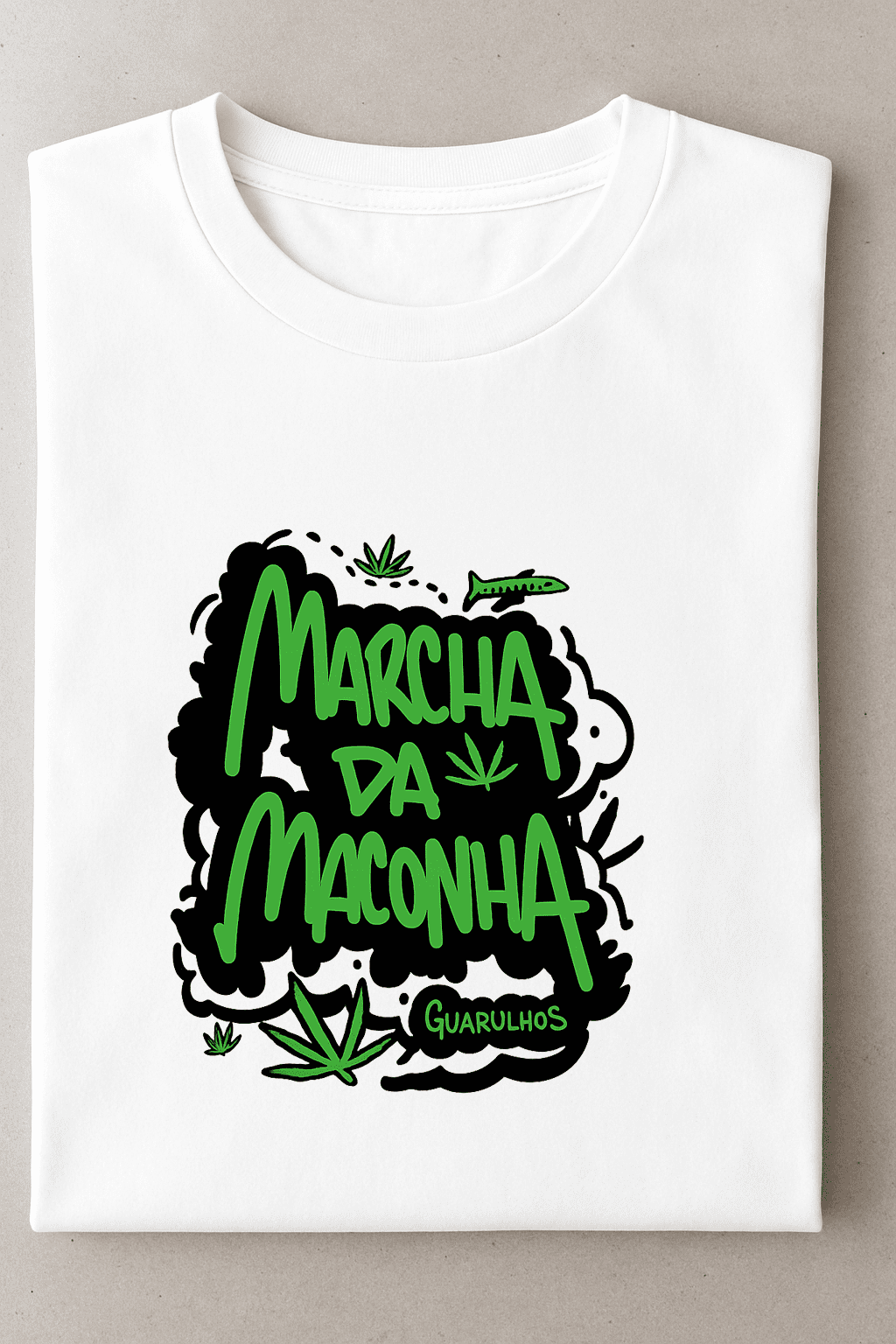 Camiseta Modelo 3 - Marcha da Maconha Guarulhos