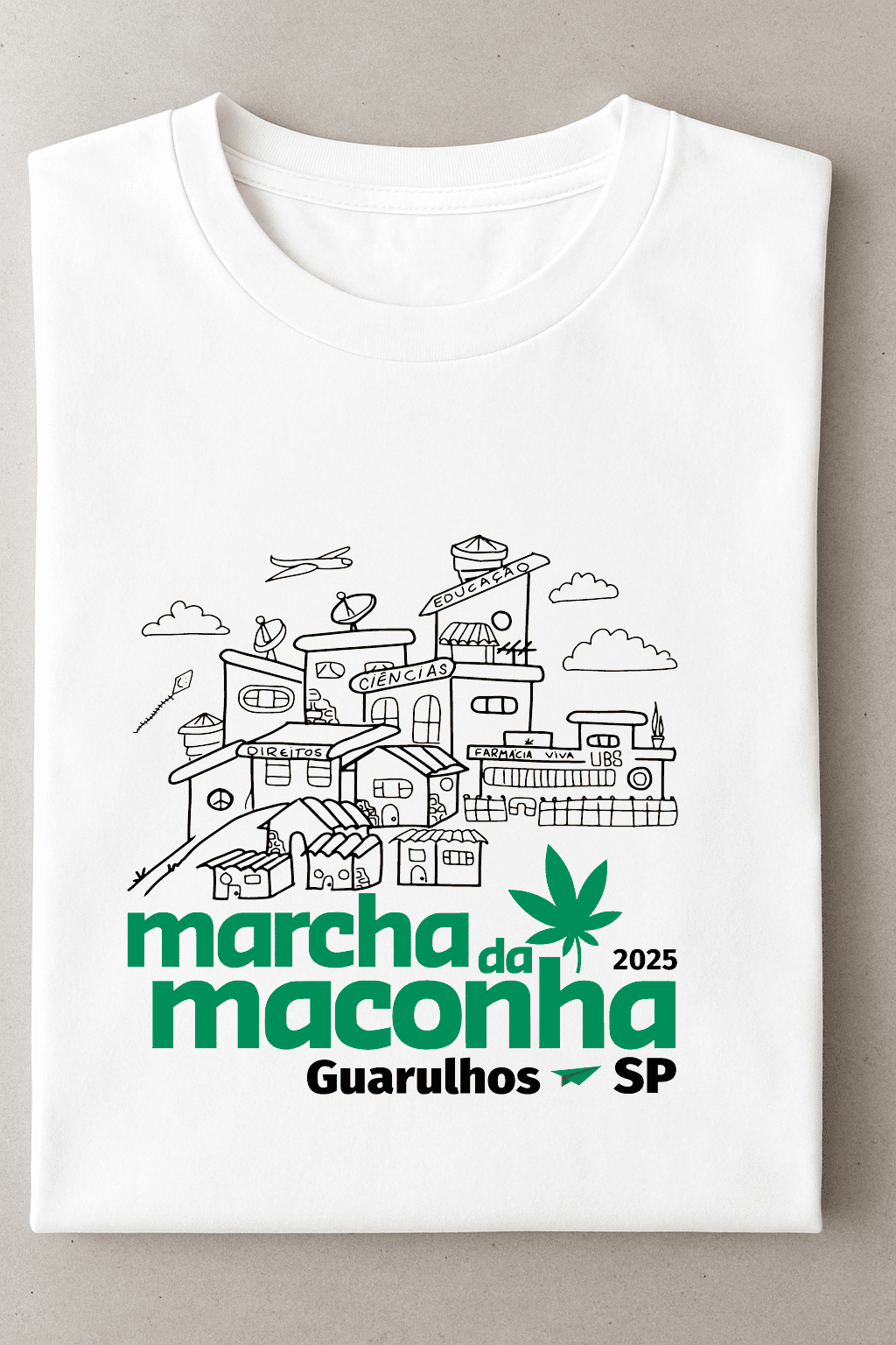 Camiseta Modelo 4 - Marcha da Maconha Guarulhos