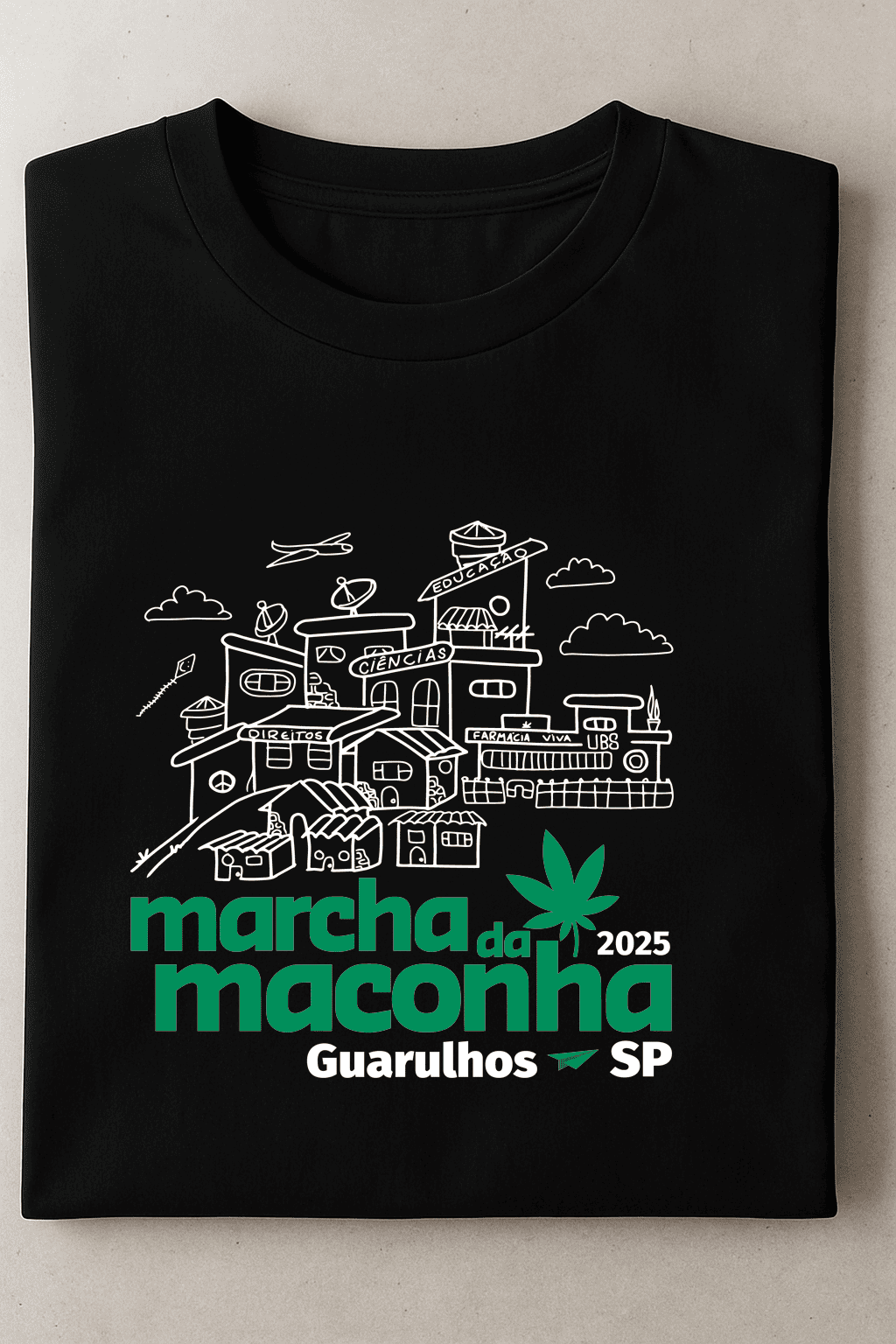 Camiseta Modelo 5 - Marcha da Maconha Guarulhos